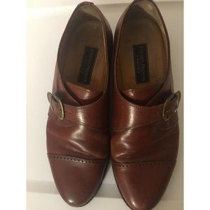ITALIAN PREMIER Nordstrom Brown Men’s Sz 9 1/2 D Monk‎ Strap Leather Dress Shoes